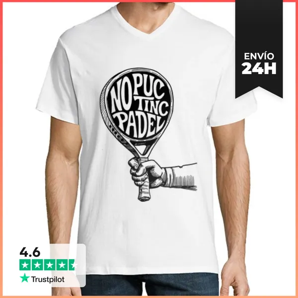 Camiseta Hombre, Cuello Pico No Puc Tinc Pàdel LaTostadora