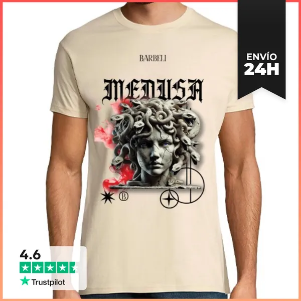 Camiseta Hombre Clásica Medusa- Colores Claros LaTostadora