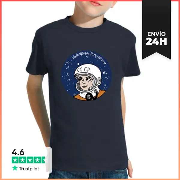 Camiseta Clásica Para Niños Valentina Tereshkova LaTostadora