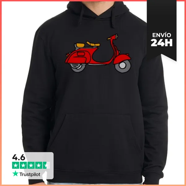 Sudadera Unisex Con Capucha Vespa LaTostadora