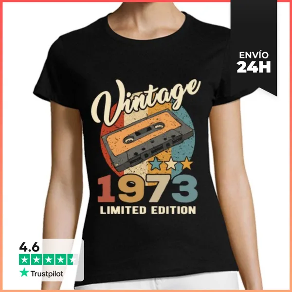 Camiseta Mujer Clásica Vintage 1973 Limited Edition LaTostadora