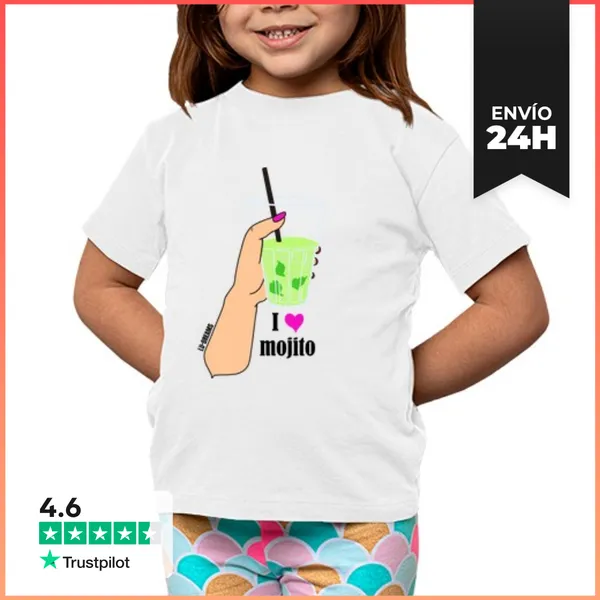 Camiseta Clásica Para Niños I Love Mojito LaTostadora