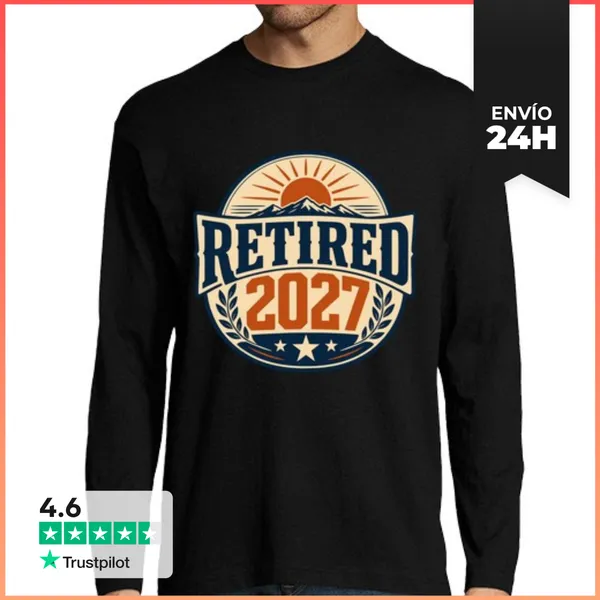 Camiseta Hombre Manga Larga Retired 2027 Vintage Sunset - Retired
