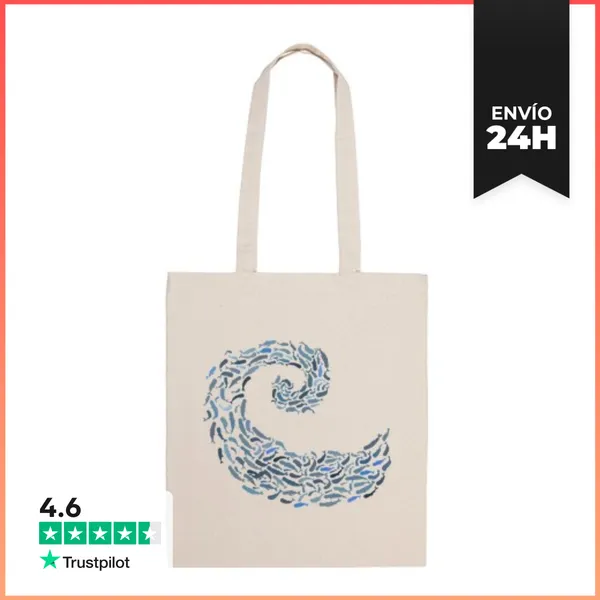 Bolsa De Tela Ola De Peces LaTostadora