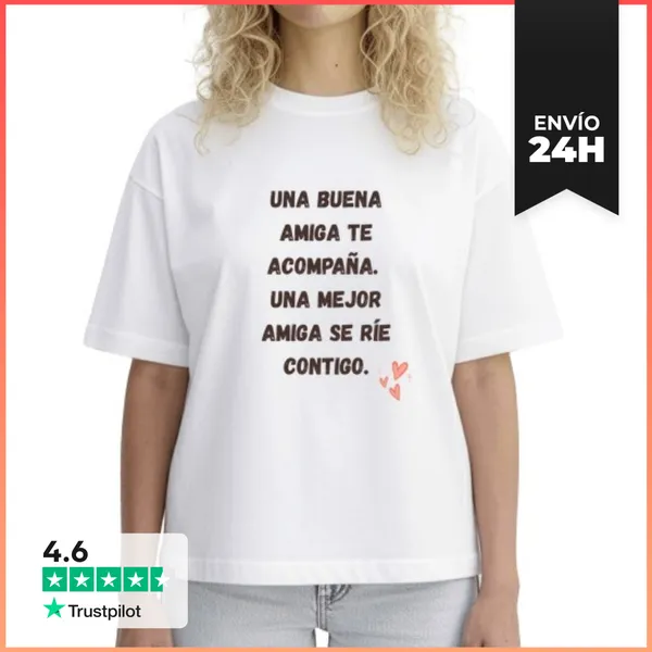Camiseta Mujer Boxy Regalos Para Amigas LaTostadora