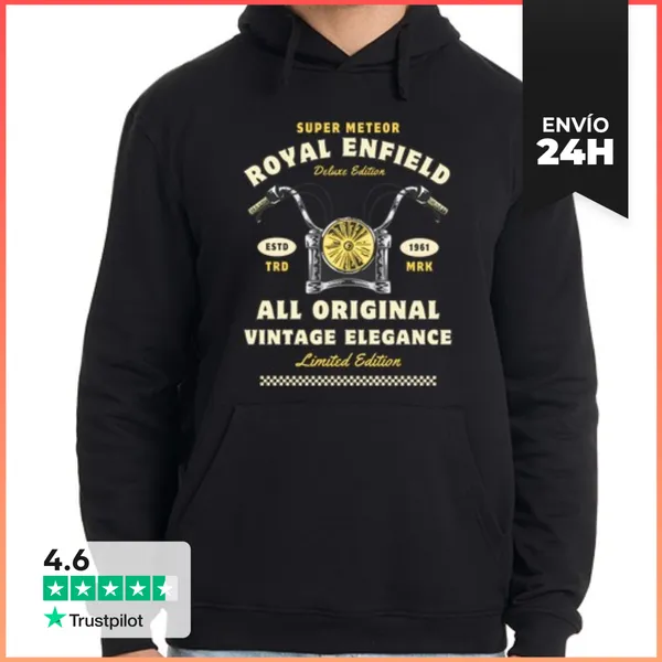 Sudadera Unisex Con Capucha Motos Clásicas Estilo 1961 Vintage