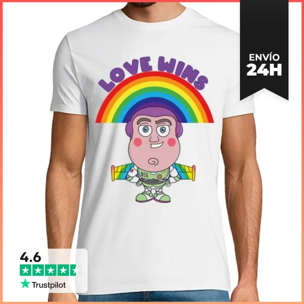 Camiseta Hombre Clásica Buzz Love Wins LaTostadora