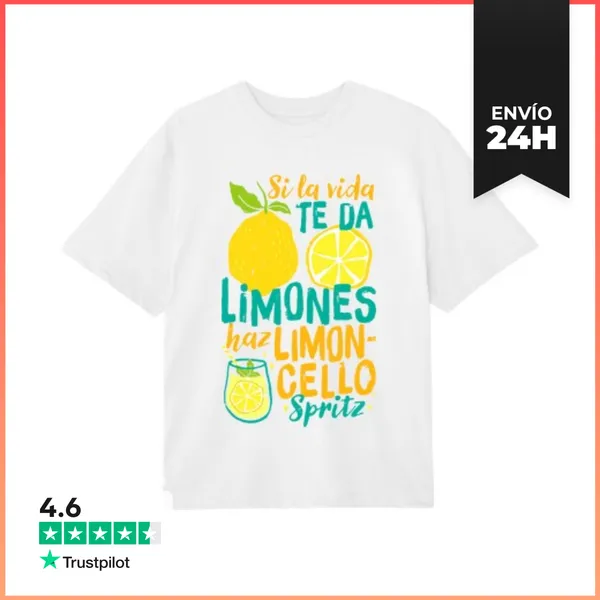 Camiseta Oversize Si La Vida Te Da Limones Haz Limoncello Spritz