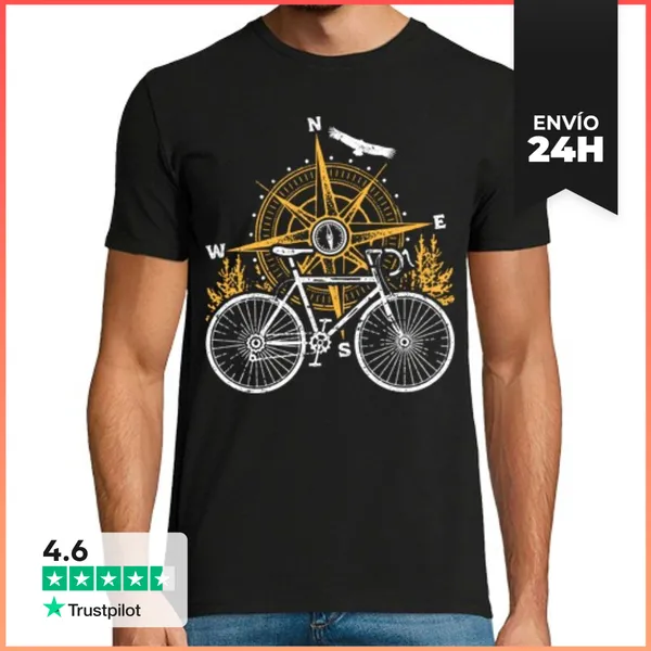 Camiseta Hombre Clásica Bike Life Vintage LaTostadora