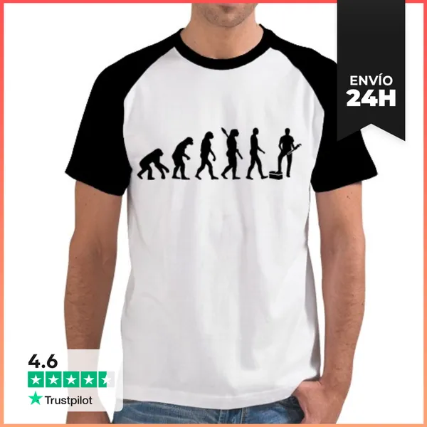 Camiseta Hombre, Estilo Béisbol Fontanero Evolución LaTostadora