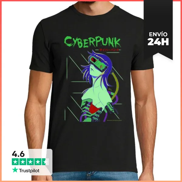 Camiseta Hombre Clásica CYBERPUNK - Hombre Manga Corta