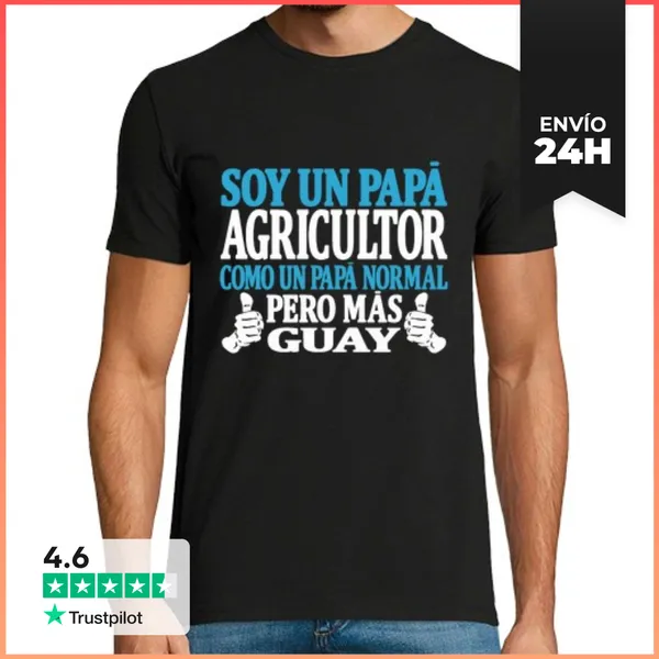 Camiseta Hombre Clásica Soy Un Papá Agricultor LaTostadora