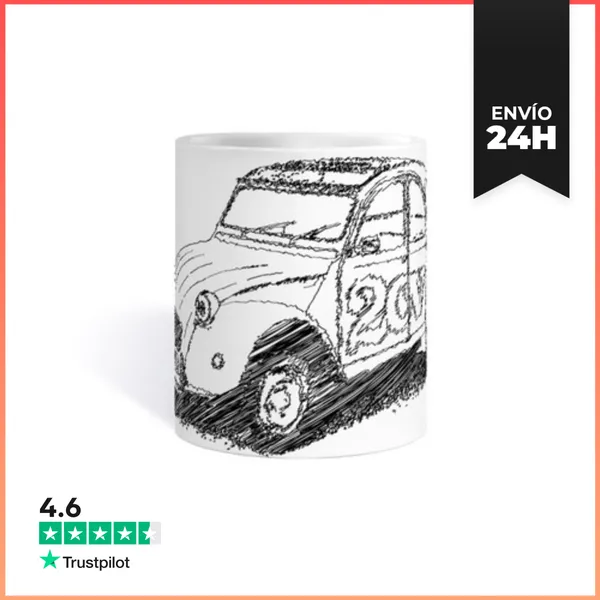 Taza Garabateando Un 2cv LaTostadora
