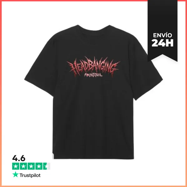 Camiseta Oversize Headbanging Rojo LaTostadora