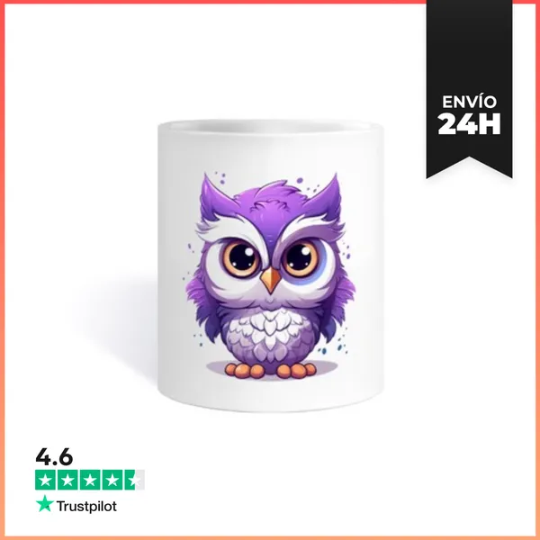 Taza Búho Morado LaTostadora