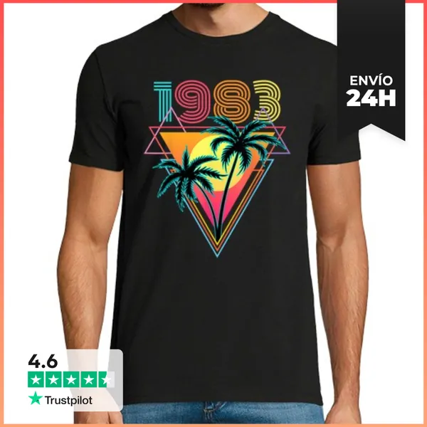Camiseta Hombre Clásica Retro Vintage Guay 1983 LaTostadora