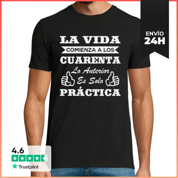 Camiseta Hombre Clásica LO ANTERIOR ES SOLO PRÁCTICA LaTostadora
