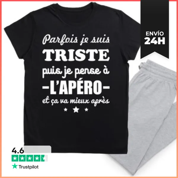 Pijama A Veces Estoy Triste Aperitivo Alcohol LaTostadora