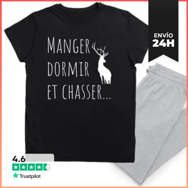 Pijama Comer Dormir Y Cazar Ciervos Humor LaTostadora