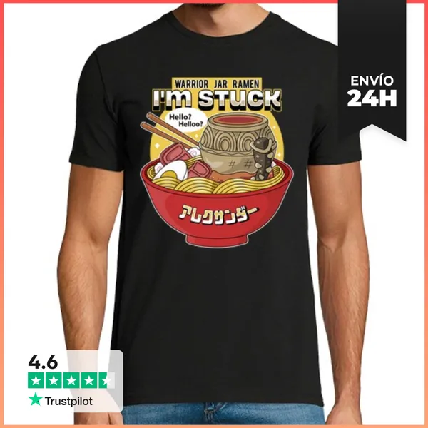 Camiseta Hombre Clásica Warrior Jar Ramen LaTostadora