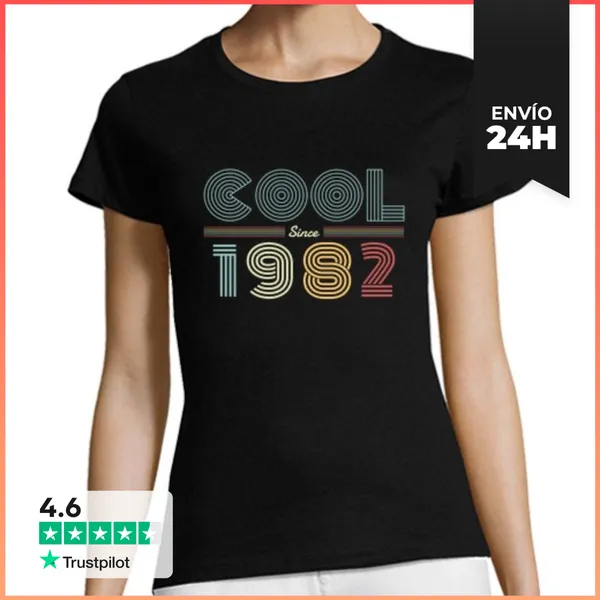 Camiseta Mujer Clásica Genial Desde 1982 Vintage 39 Cumpleaños
