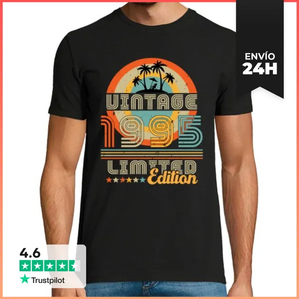 Camiseta Hombre Clásica Regalo De Cumpleaños 1995 1995