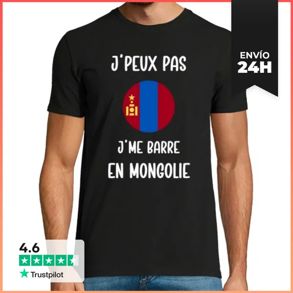 Camiseta Hombre Clásica No Puedo Me Voy A Mongolia LaTostadora