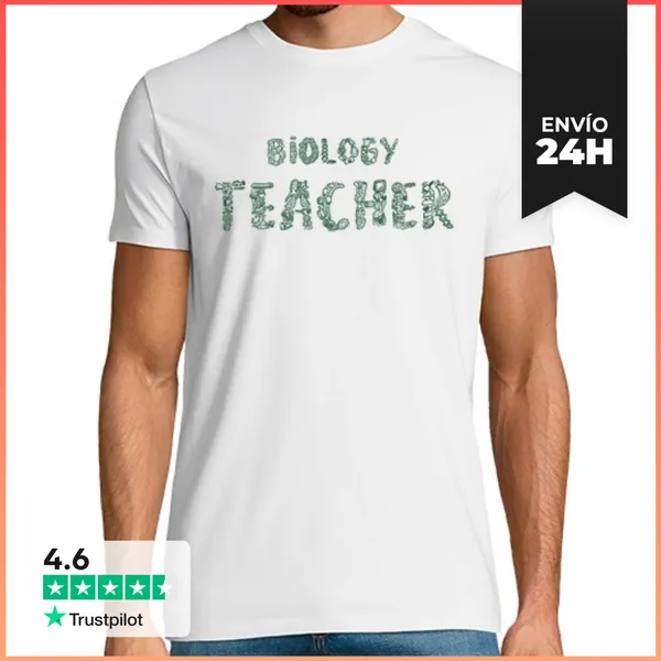 Camiseta Hombre Clásica Biology Teacher LaTostadora