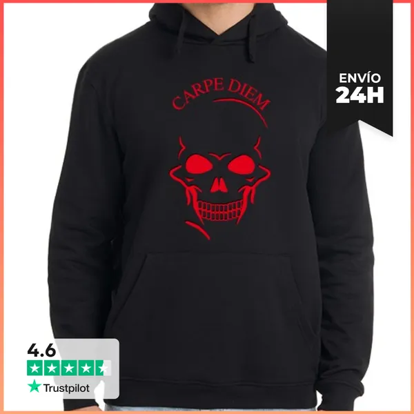 Sudadera Unisex Con Capucha Calavera LaTostadora