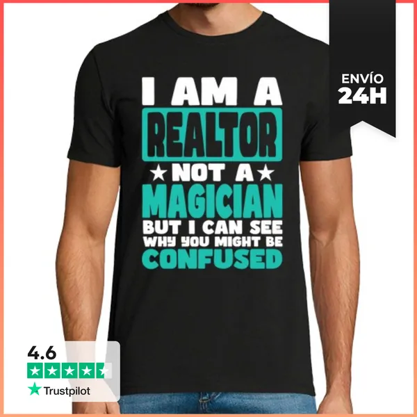 Camiseta Hombre Clásica Corredor De Bienes Raíces LaTostadora