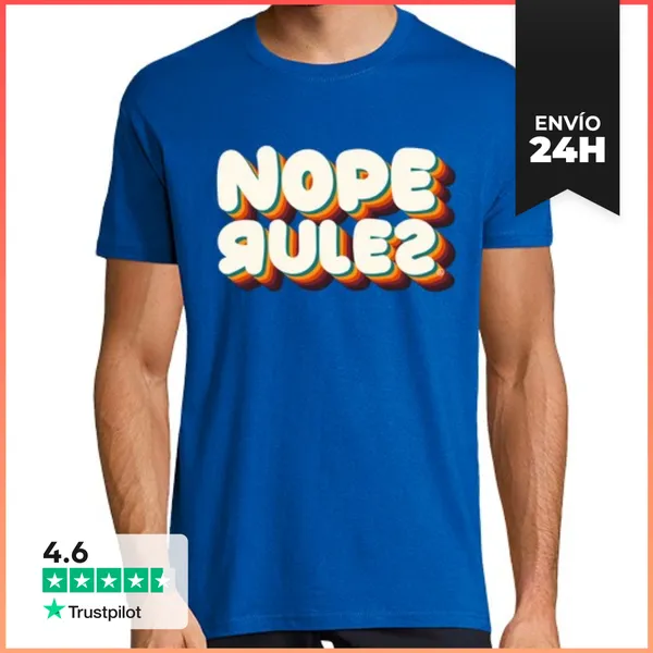 Camiseta Hombre Clásica Nope Rules LaTostadora