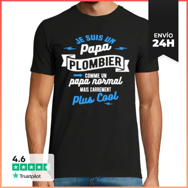Camiseta Hombre Clásica Fontanero Papá LaTostadora