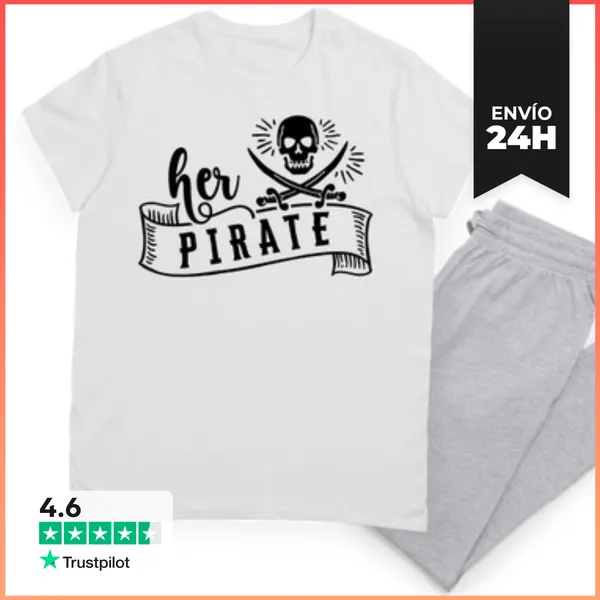 Pijama HER PIRATE CALAVERA ESPADAS LaTostadora