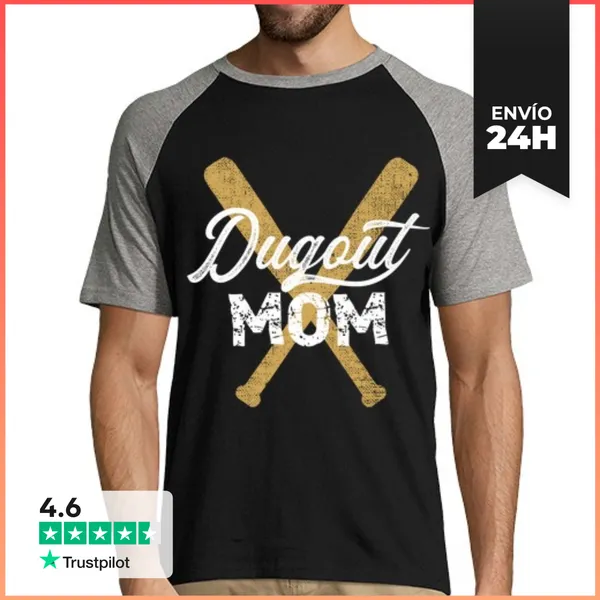 Camiseta Hombre, Estilo Béisbol Mamá Del Dugout De Béisbol Madre