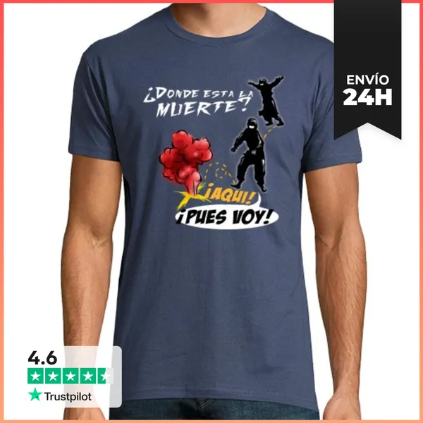 Camiseta Hombre Clásica ¿Dónde Está La Muerte? ¡Aquí! LaTostadora