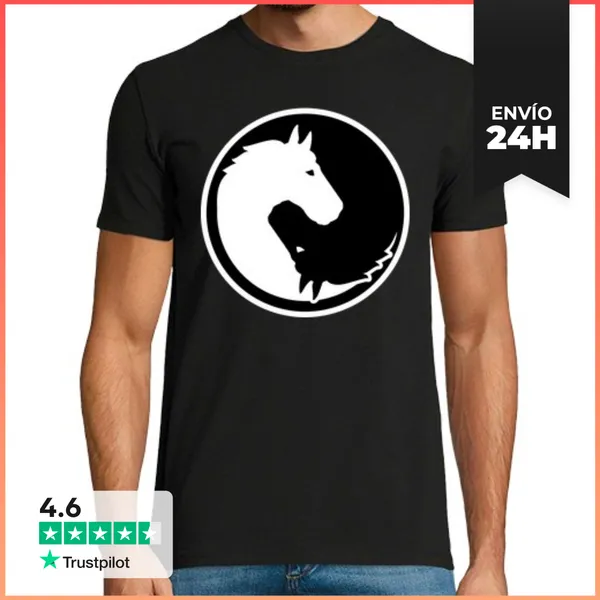 Camiseta Hombre Clásica Caballo Yin Y Yang LaTostadora