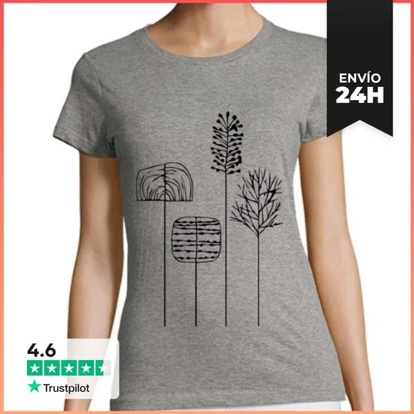 Camiseta Mujer Clásica Árboles Enmarcados LaTostadora
