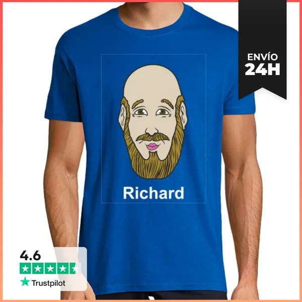 Camiseta Hombre Clásica QUIEN ES QUIEN - RICHARD CON MARCO