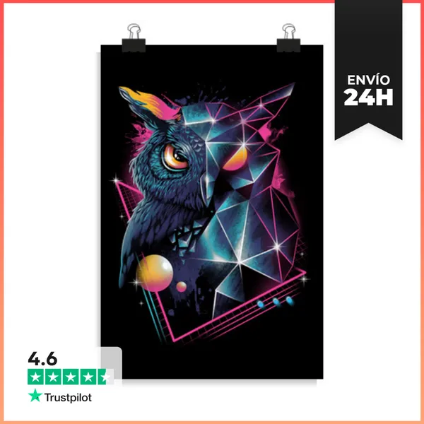 Póster Vertical Buho Rad LaTostadora