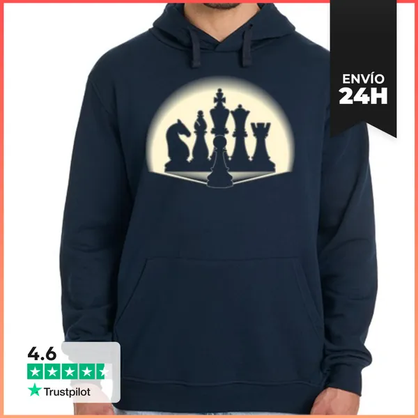 Sudadera Unisex Con Capucha Ajedrez LaTostadora