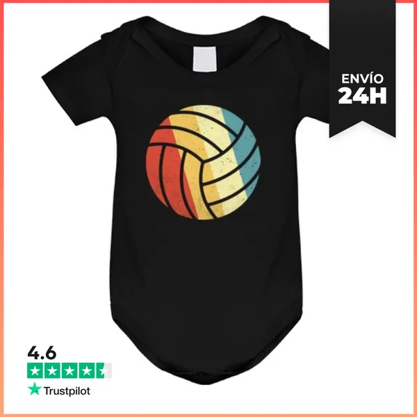 Body Bebé BALÓN VOLEIBOL RETRO VINTAGE LaTostadora