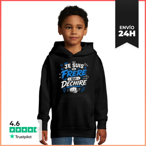 Sudadera Para Niños Con Capucha Soy Un Hermano Que Arrasa