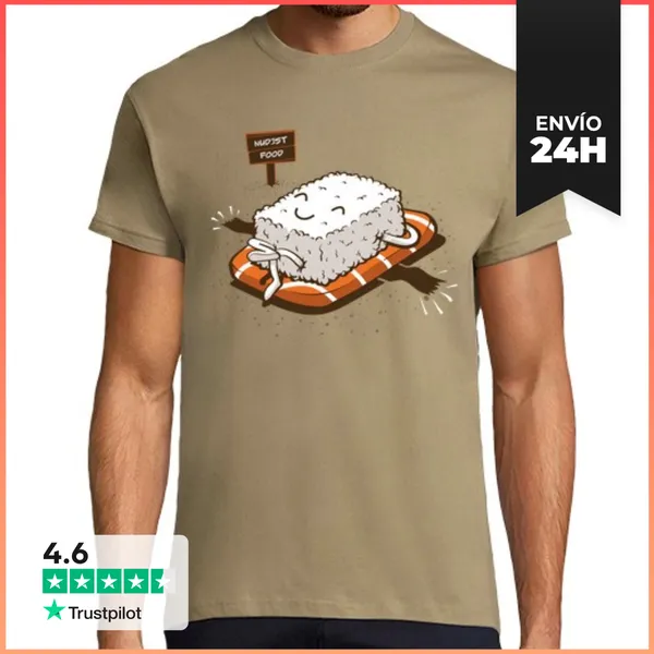 Camiseta Hombre Clásica Nudist Food LaTostadora