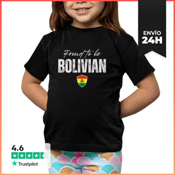 Camiseta Clásica Para Niños Boliviano Orgulloso, Hecho En Bolivia