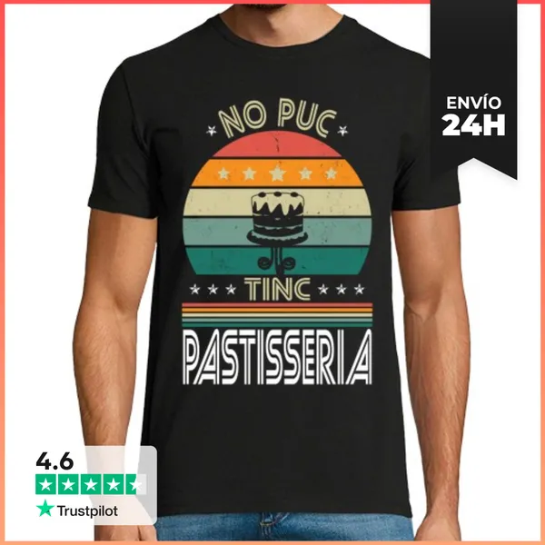 Camiseta Hombre Clásica No Puedo Tengo Pastelería Catalán