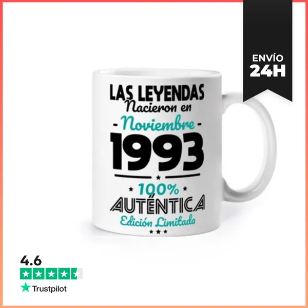 Taza 30 Cumpleaños Leyendas Noviembre 1993 LaTostadora