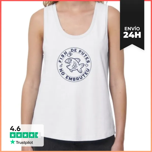 Camiseta Mujer Sin Mangas, Loose Fit Peix LaTostadora