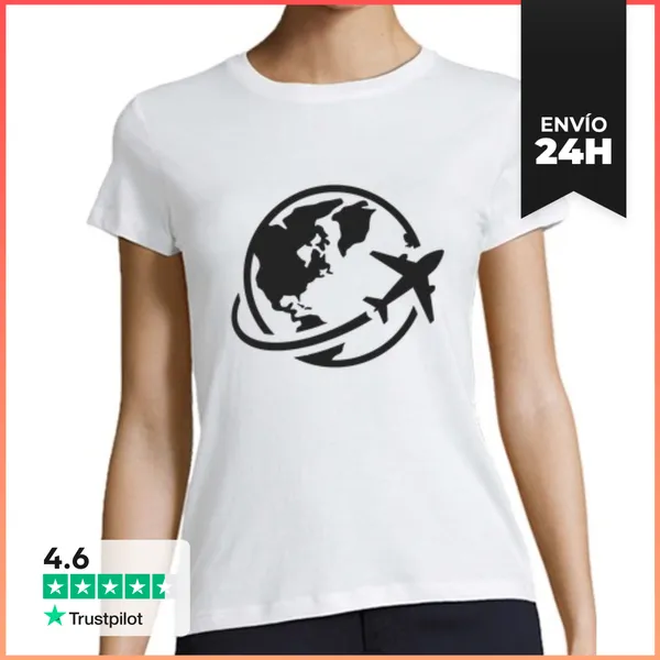 Camiseta Mujer Clásica Excursiones En Avión Regalo LaTostadora