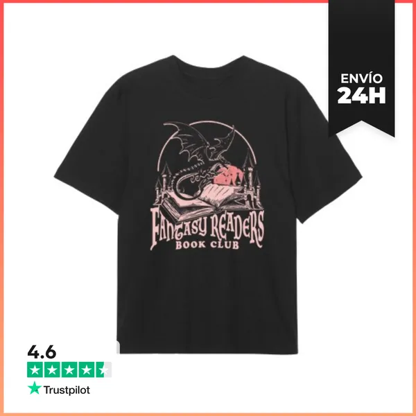 Camiseta Oversize FANTASY READERS BOOK CLUB DRAGON LaTostadora