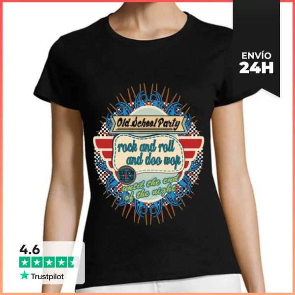 Camiseta Mujer Clásica Old School Party LaTostadora